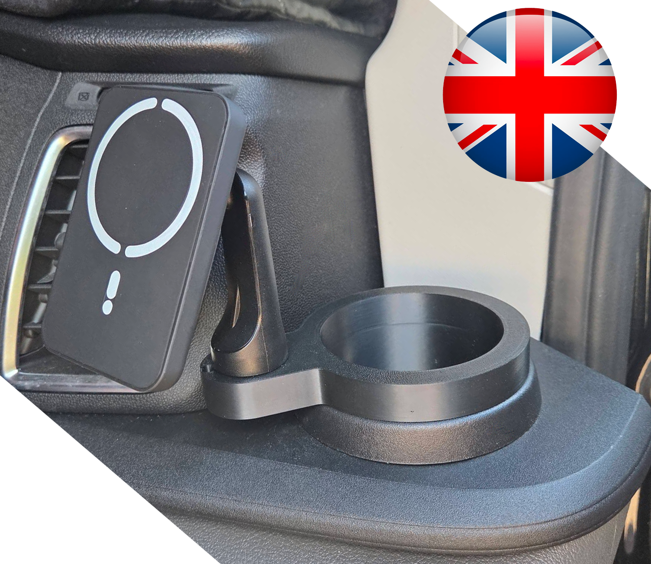 Ford Transit MK8 (2019-onwards) Cup Holder Phone Mount