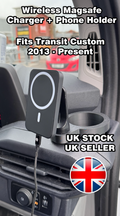 Wireless Magsafe Phone Charger Mount for Ford Transit Custom 2013+ onwards