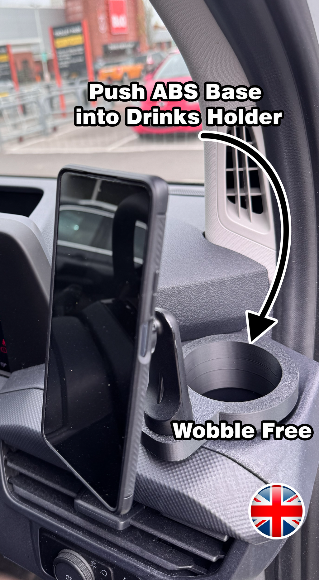 Wireless Magsafe Phone Charger Mount for Ford Transit Custom 2013+ onwards