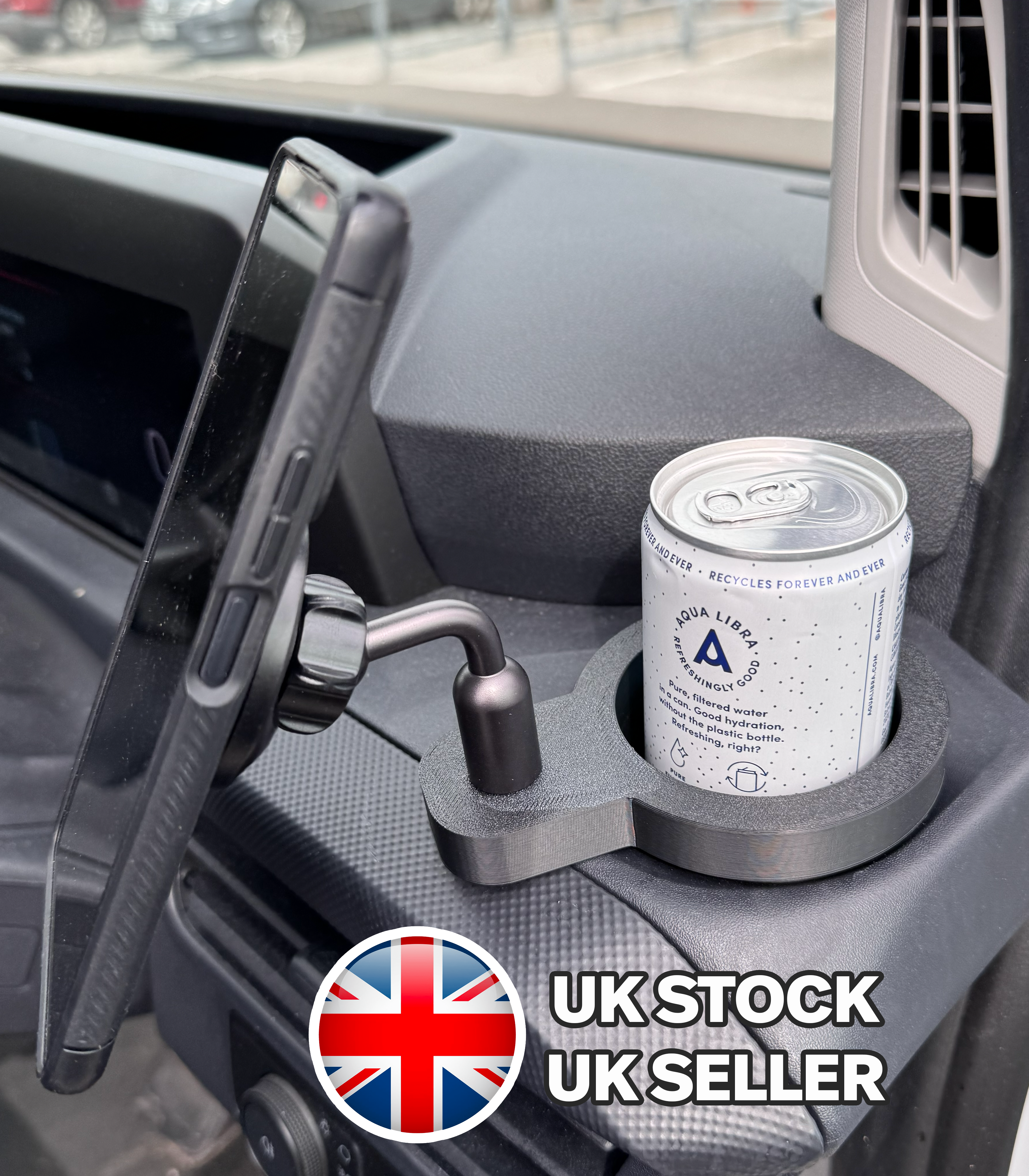 Aluminium Magnetic Phone Holder Mount for Ford Transit Custom (2013 - Present)