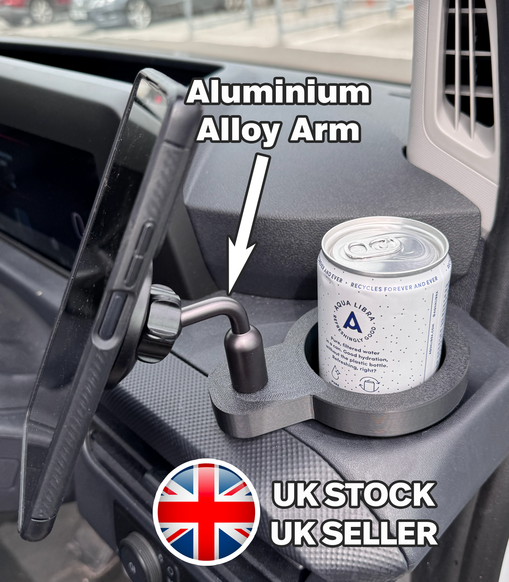 Aluminium Magnetic Phone Holder Mount for Ford Transit Custom (2013 - Present)