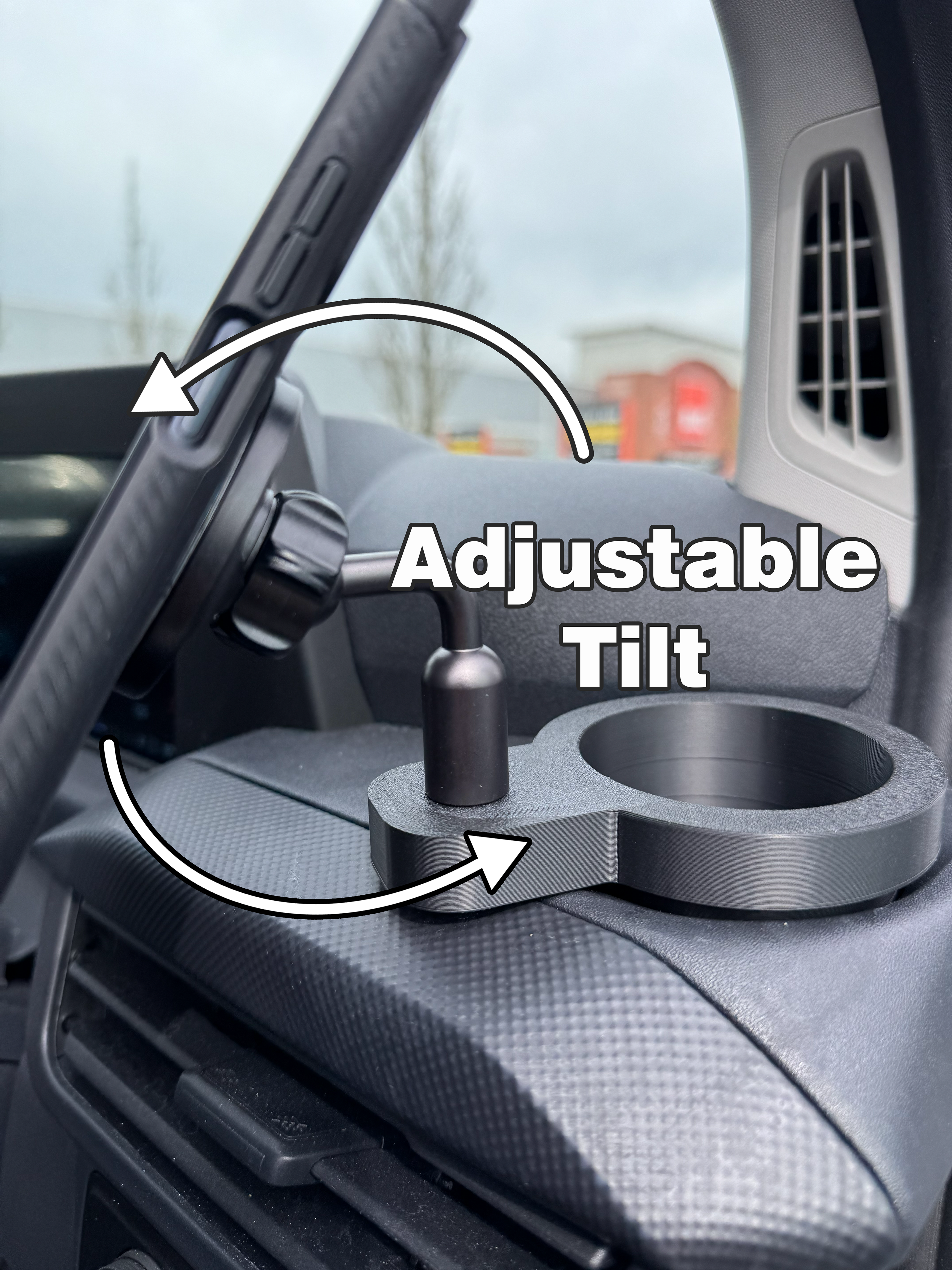 Aluminium Magnetic Phone Holder Mount for Ford Transit Custom (2013 - Present)