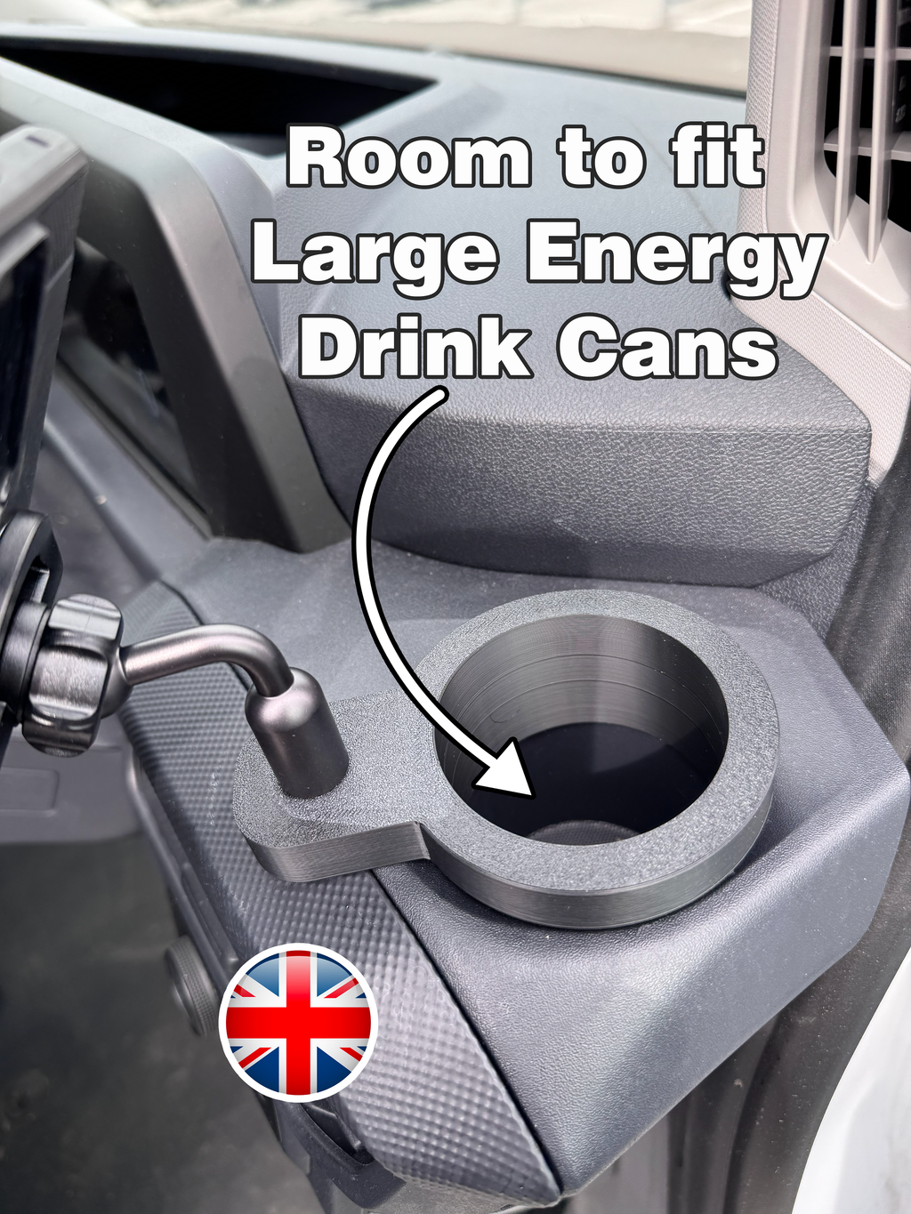 Aluminium Magnetic Phone Holder Mount for Ford Transit Custom (2013 - Present)