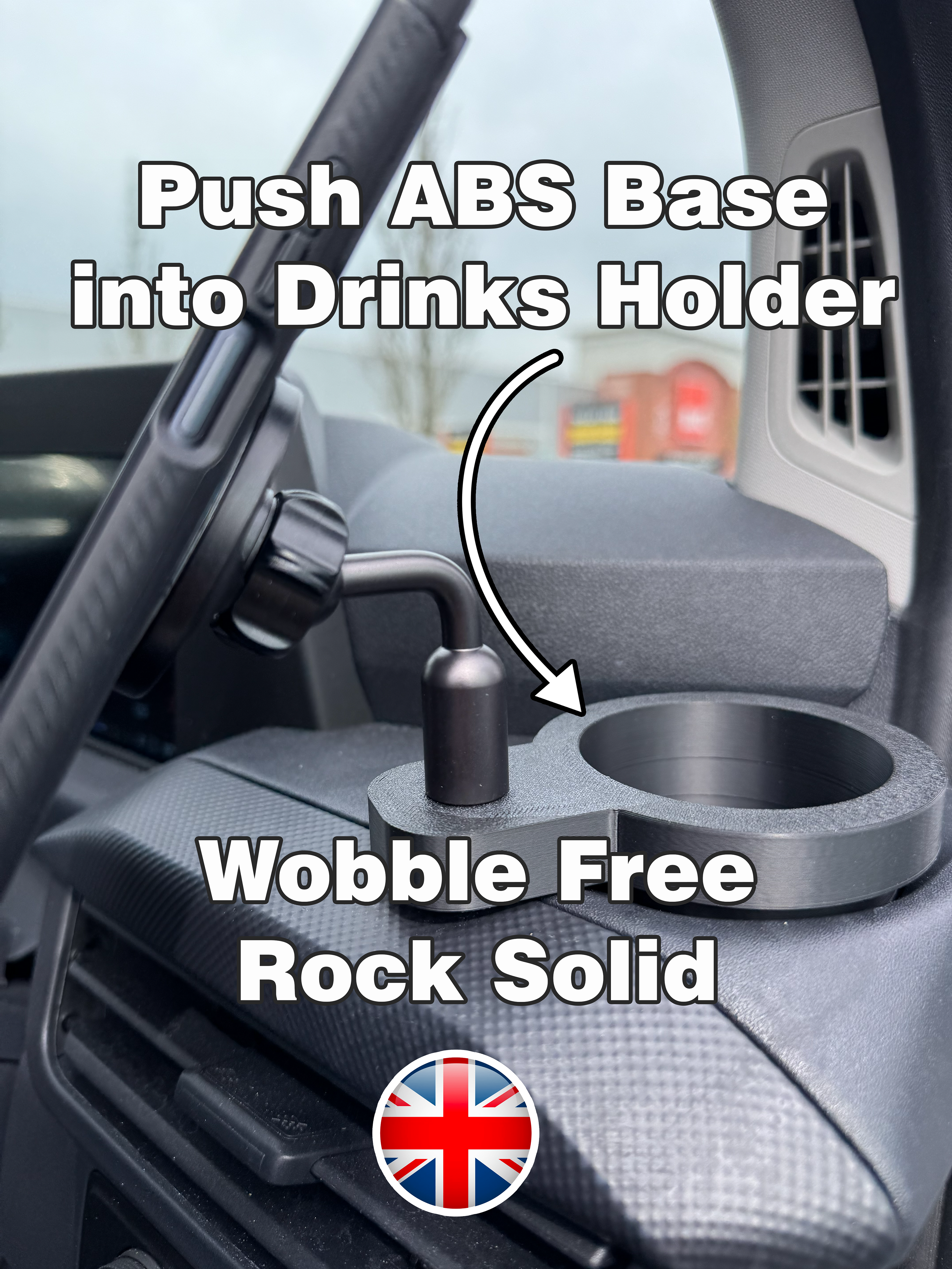 Aluminium Magnetic Phone Holder Mount for Ford Transit Custom (2013 - Present)