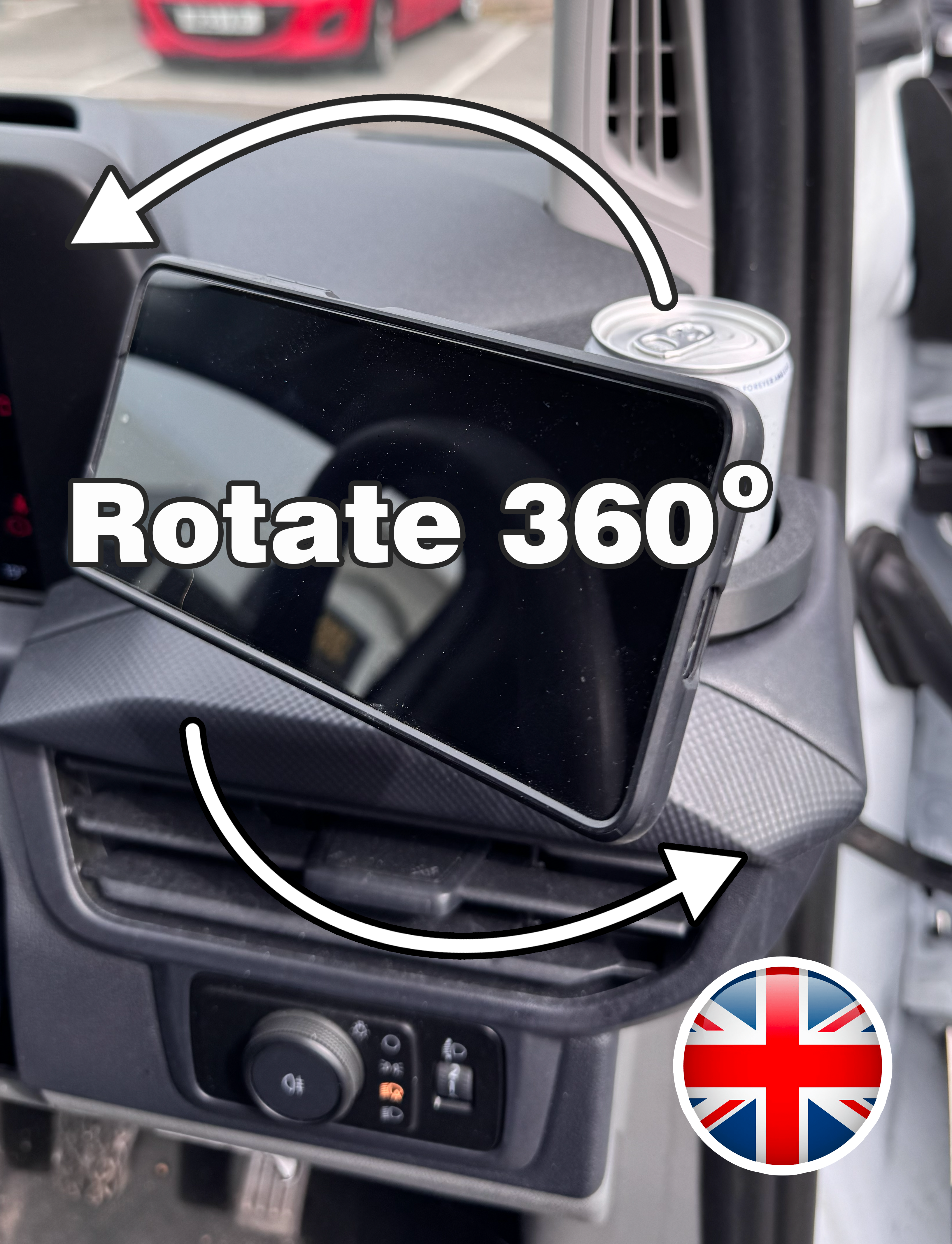 Wireless Magsafe Phone Charger Mount for Ford Transit Custom 2013+ onwards