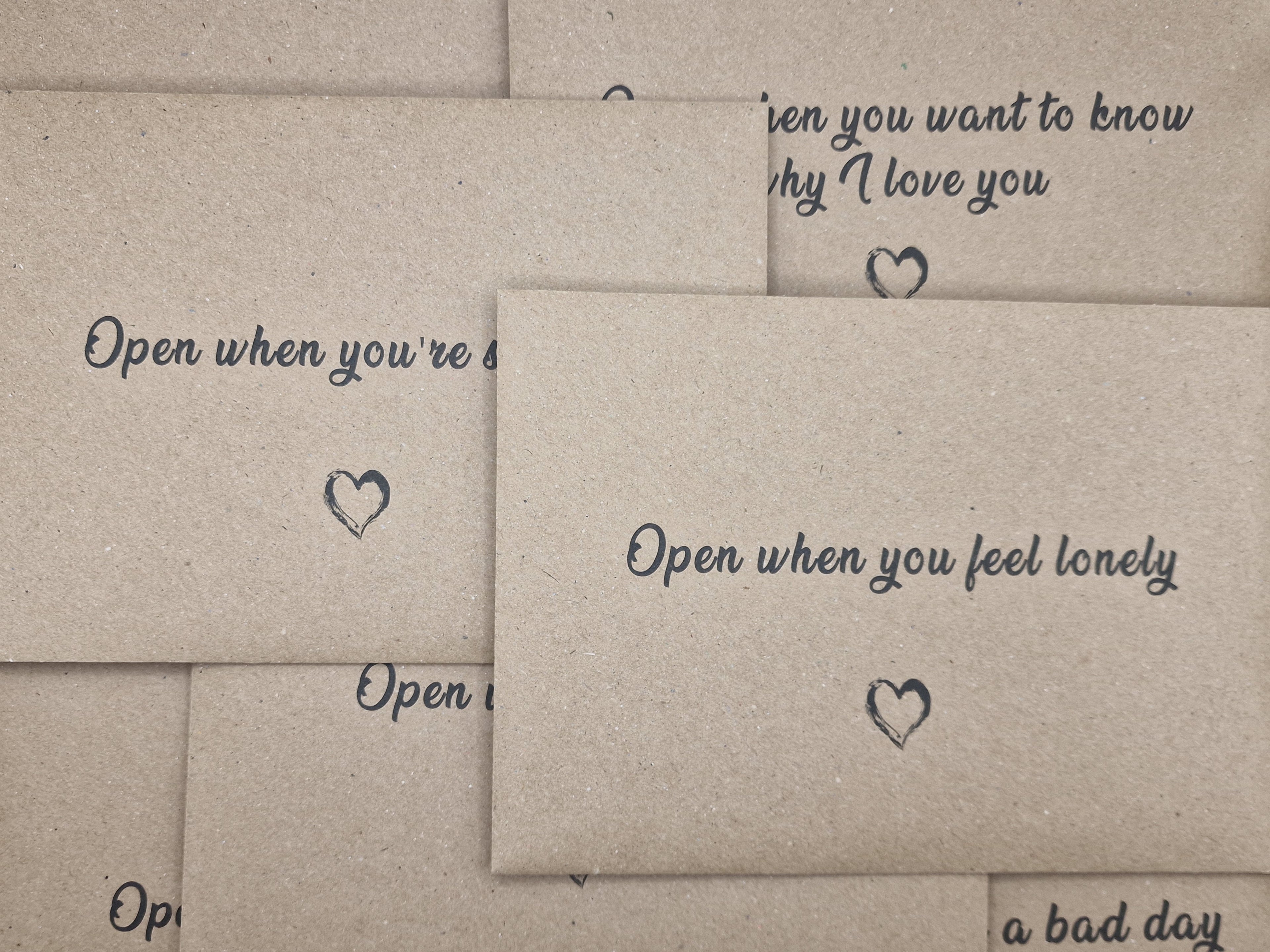 Personalised Luxury Open When Envelopes | Long Distance Relationship Gift | Valentines Gift for Him Her | Date Night Idea