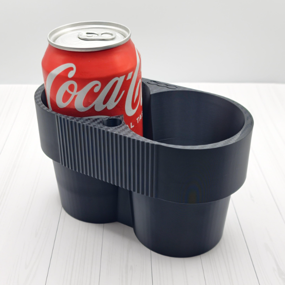 Double Cup Holder Insert with Pen Slot – Compatible with Fiat 500 Abarth 2009–2017