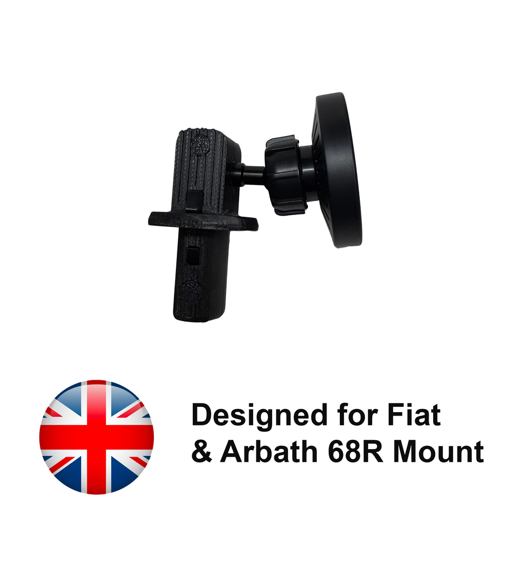 Fiat / Abarth 500 - Wireless Phone Holder Charger 68R Mount - Aluminium Head