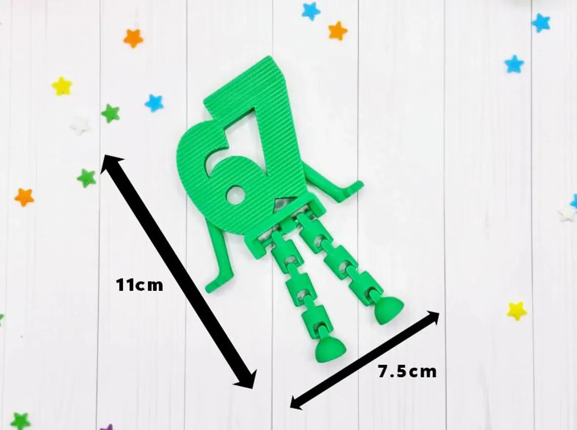 67 Meme Figure Sitting Numbers Decor | 6-7 Trending Number Sign |