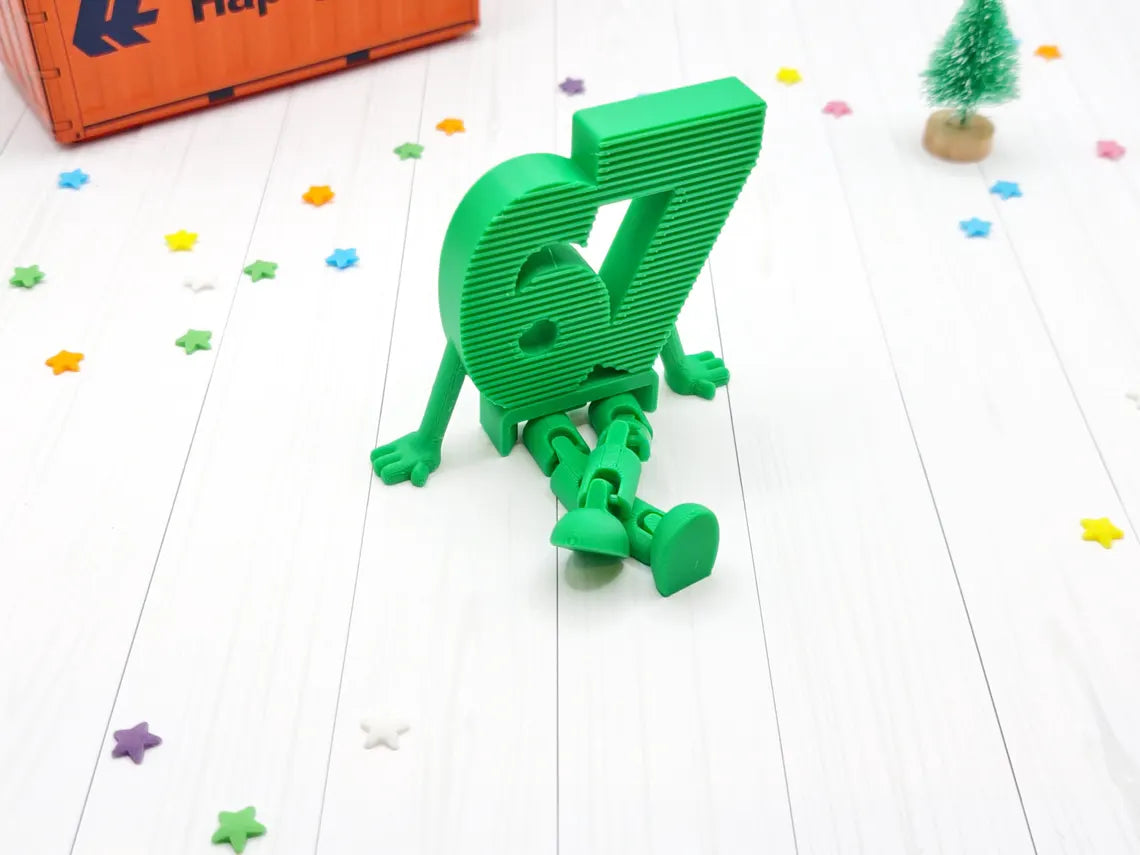 67 Meme Figure Sitting Numbers Decor | 6-7 Trending Number Sign |